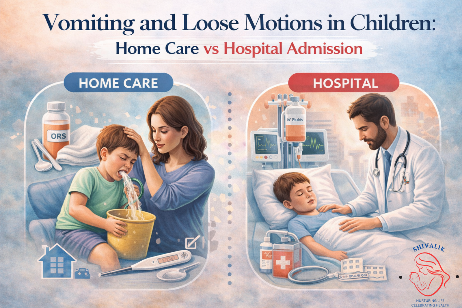 Vomiting and Loose Motions in Children: Home Care vs Hospital Admission